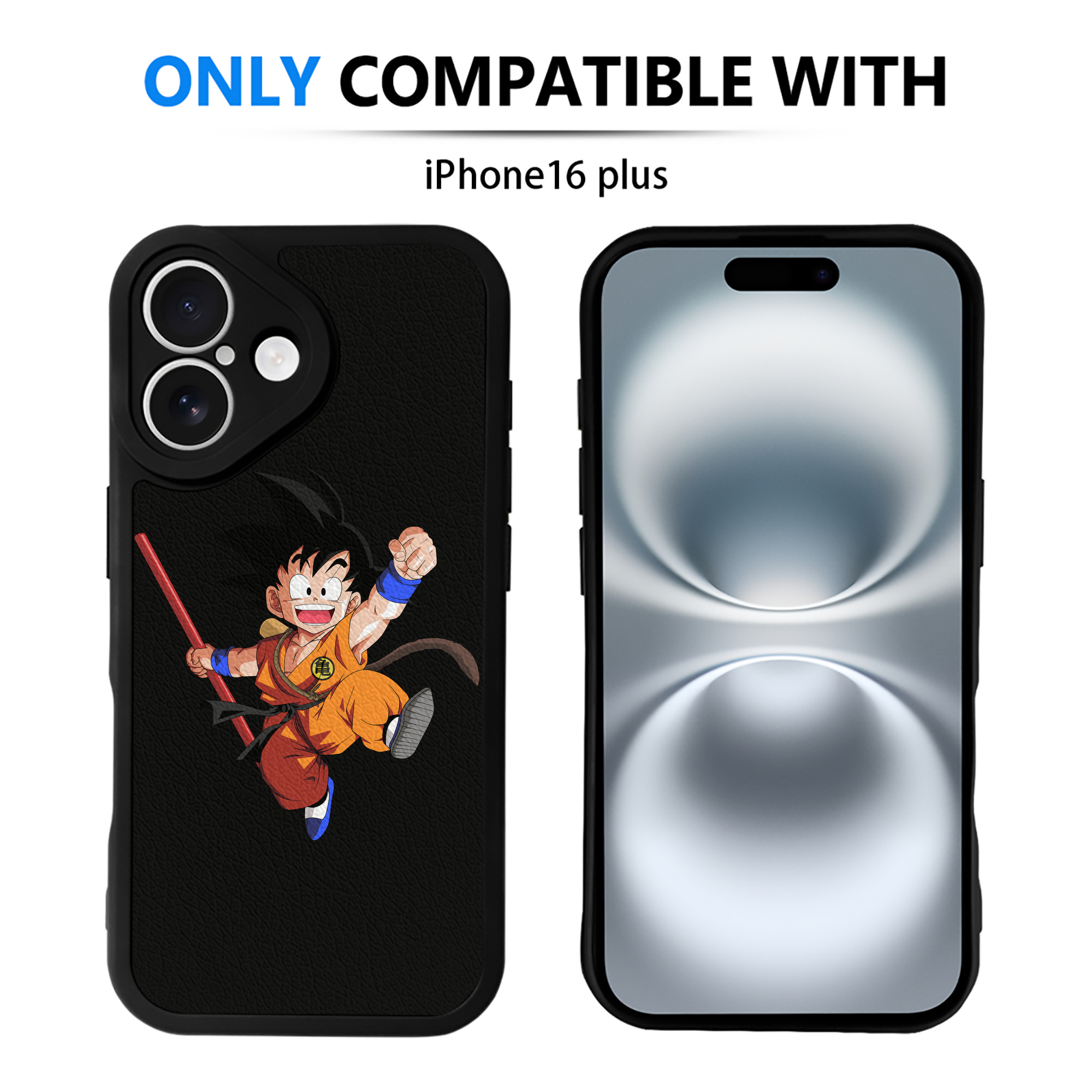 （画像用） ドラゴンボール 孫悟空（そん ごくう）Son Goku カカロット DRAGON BALL Kakarotto 【iPhone 16シリーズ対応】シリコンスマホケース（レザー調） 材質：シリコン
